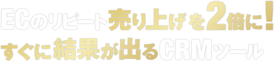 ECのリピート売り上げを2倍に すぐに結果が出るCRMツール