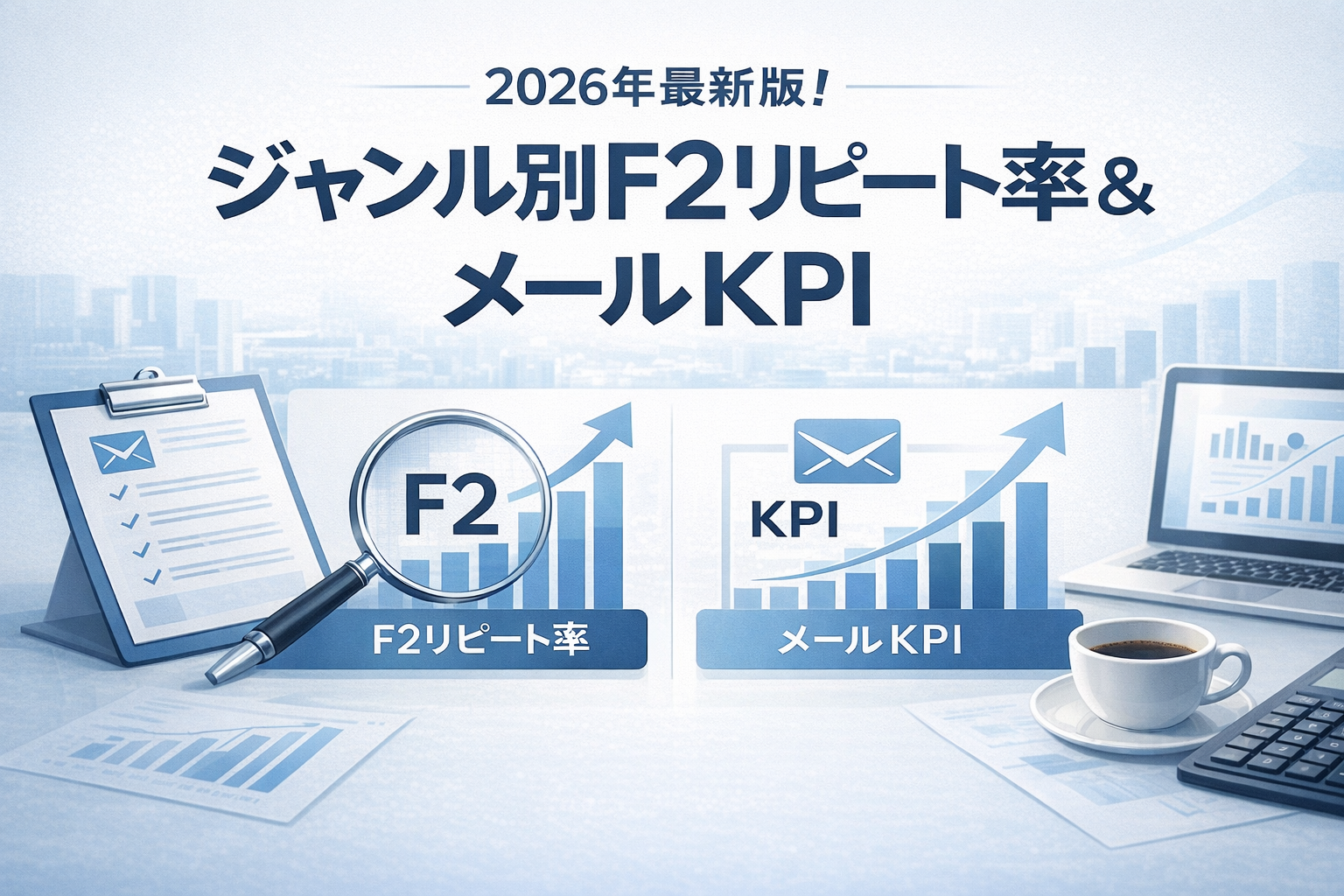 2026年最新版！ジャンル別F2リピート率平均値＆メールKPI