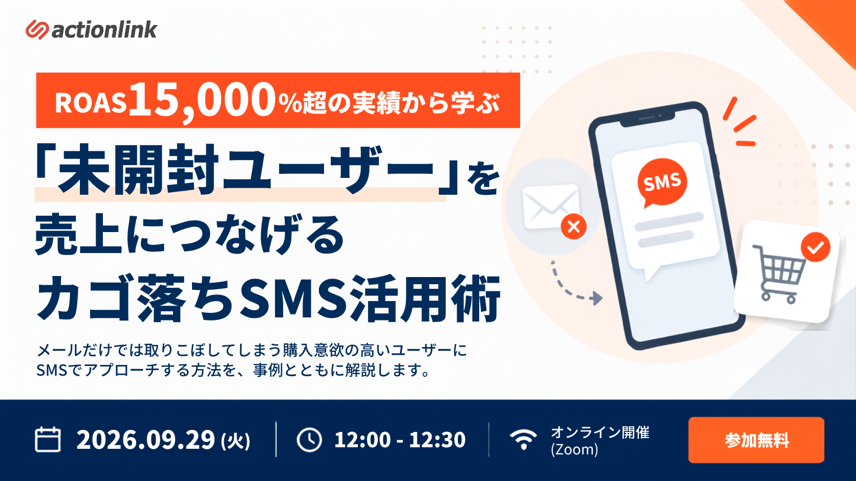 ROAS15,000％超の実績から学ぶ「未開封ユーザー」を売上につなげるカゴ落ちSMS活用術