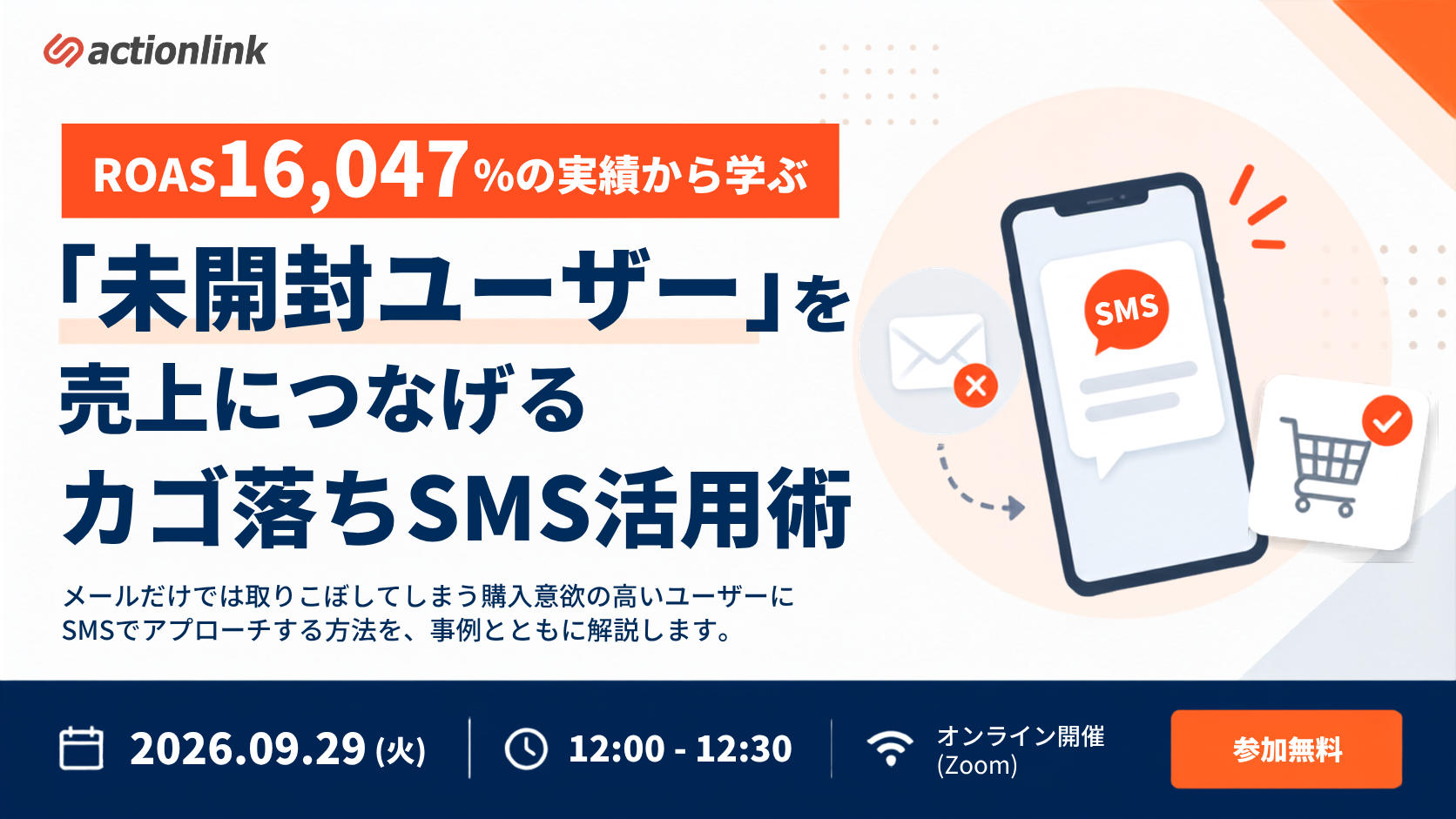 ROAS16,047％の実績から学ぶ「未開封ユーザー」を売上につなげるカゴ落ちSMS活用術